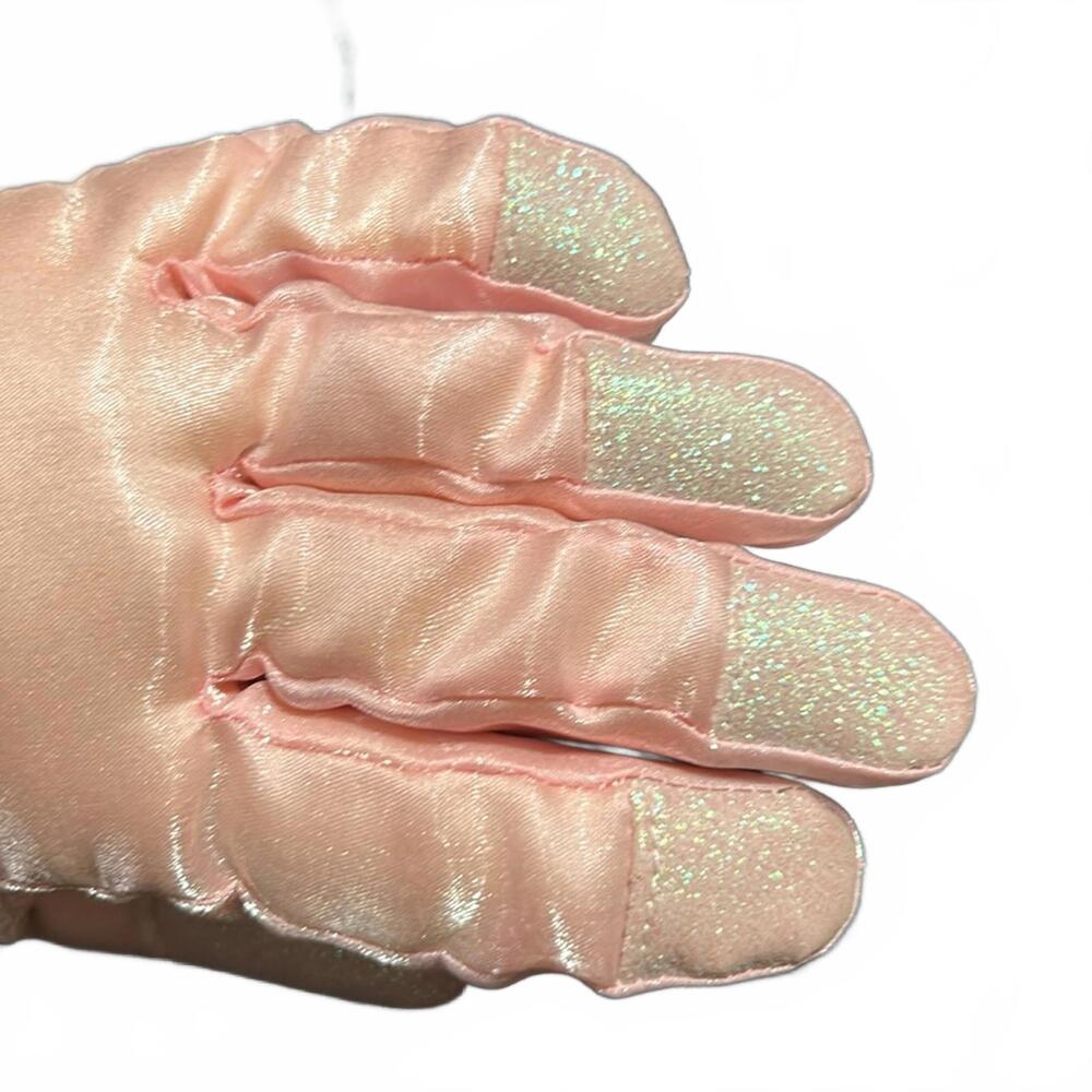 Thinsulate Pink Gloves with Sparkling “Fingernails” Girls 7-14 / Ladies S/M NEW